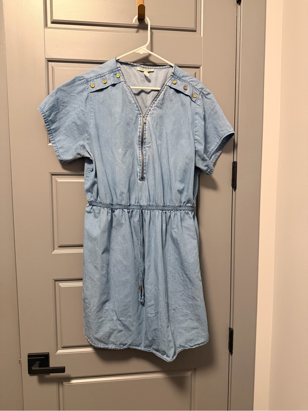 Speed Control New York Light Wash Chambray Denim Jumper Dress 2X